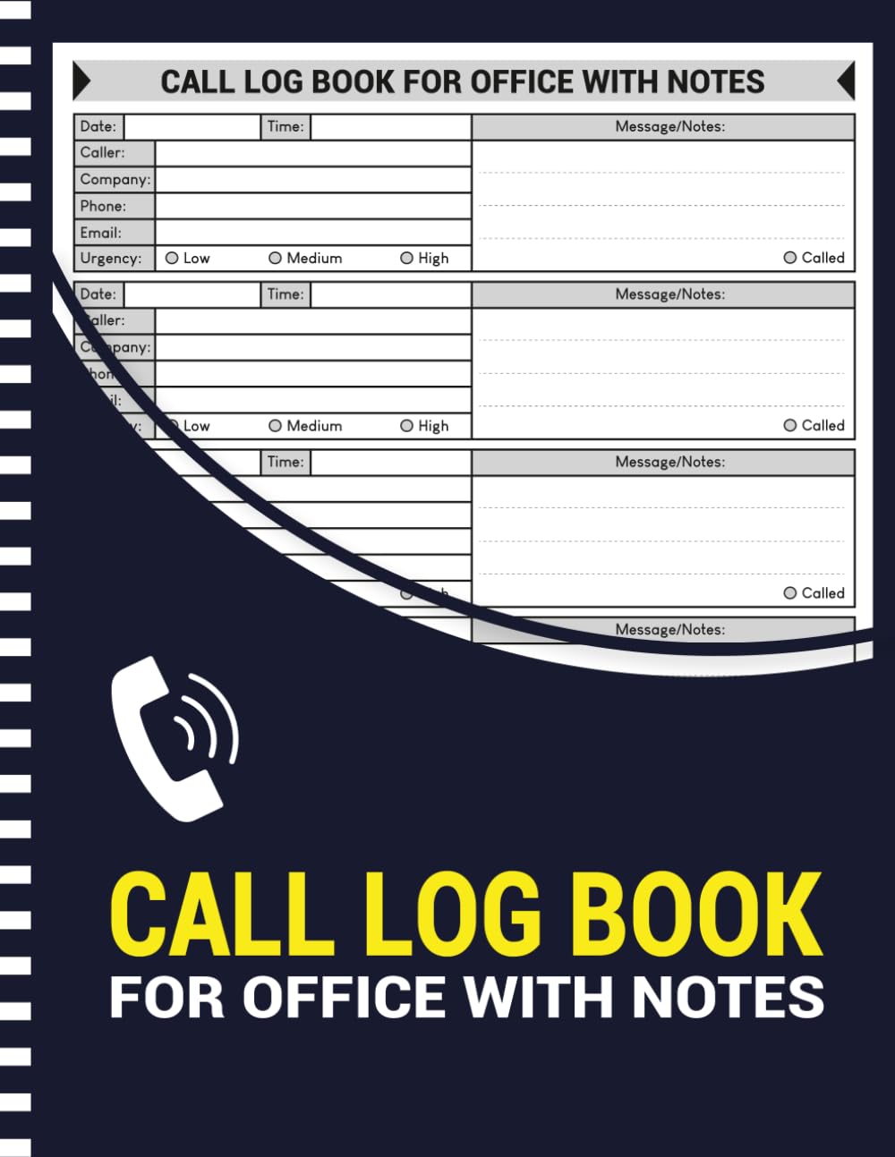 Call Log Book for Office with Notes: Telephone and Voicemail Message Record Book with Space for Over 600 Entries baixar o livro de graça