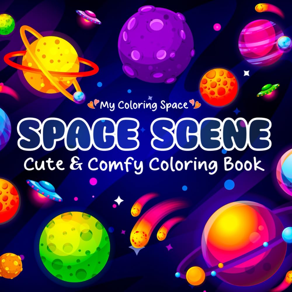 Space Scene: A Coloring Book Adventure Through Stars, Planets and Beyond for Fun & Stress Relief with Colorful Cover baixar livro de graça