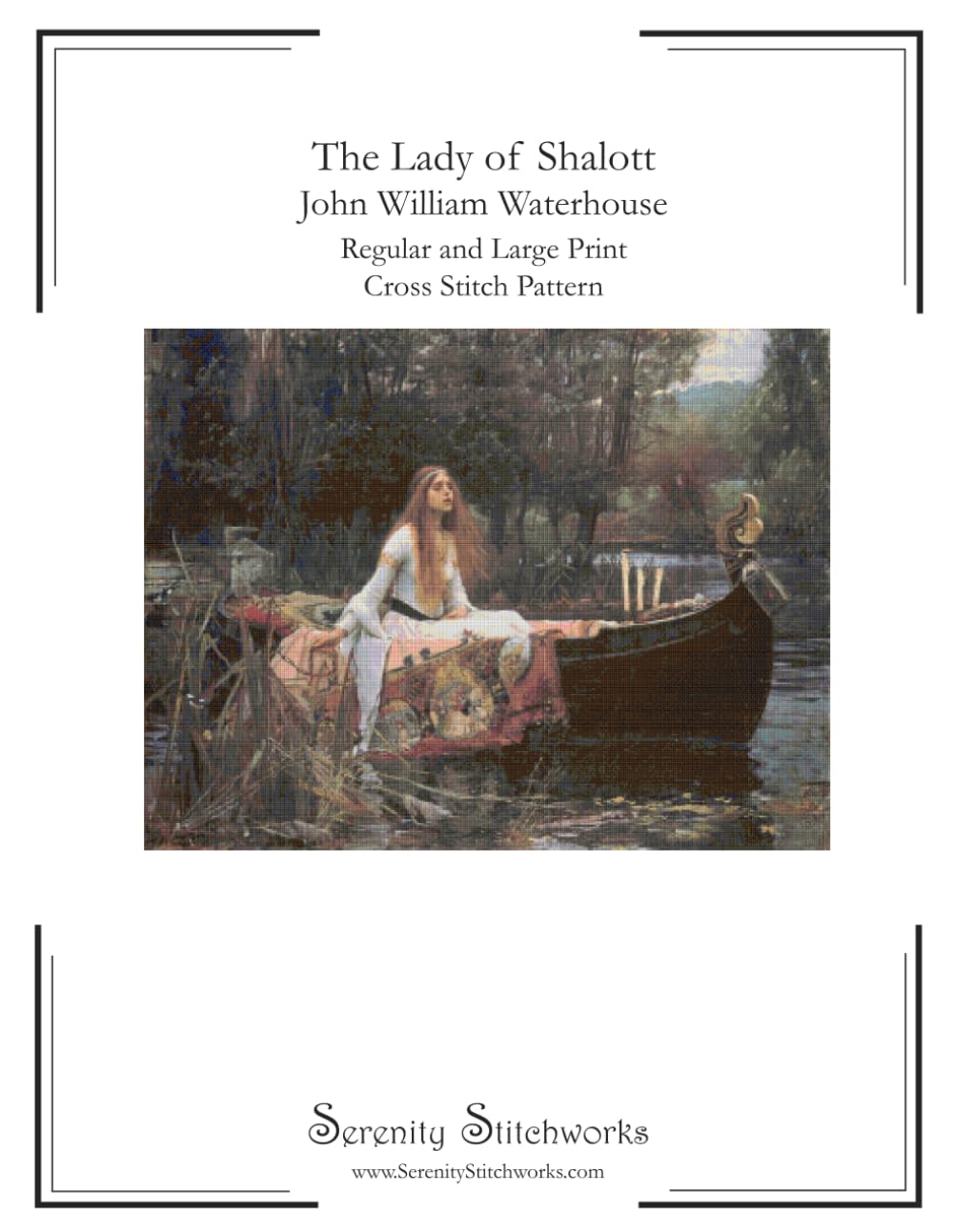 The Lady of Shalott Cross Stitch Pattern: Regular and Large Print Cross Stitch Pattern baixar o livro de graça