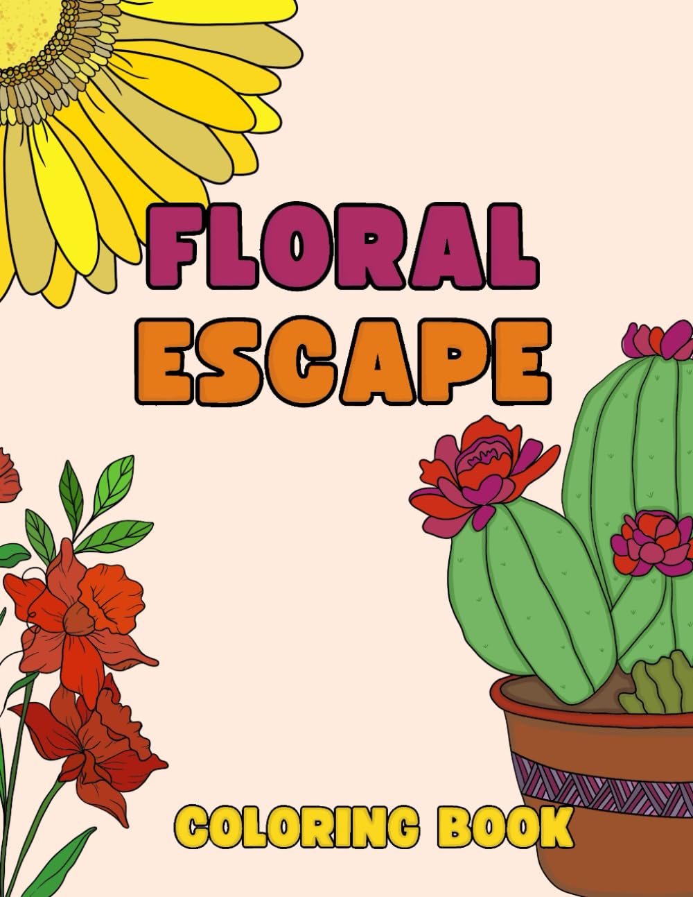 Floral Escape: Coloring Book (Portuguese Edition) baixar livro de graça