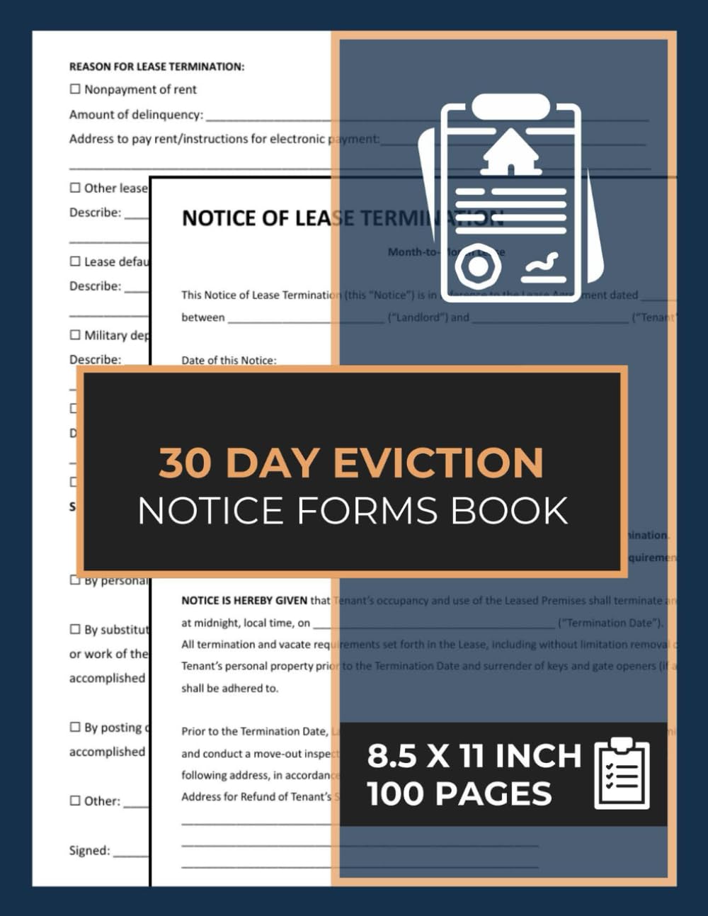 30 Day Eviction Notice Forms Book: A legal document served to a tenant as a notice to vacate | Landlord to Tenant Notice to Quit | 50 Forms baixar livro de graça