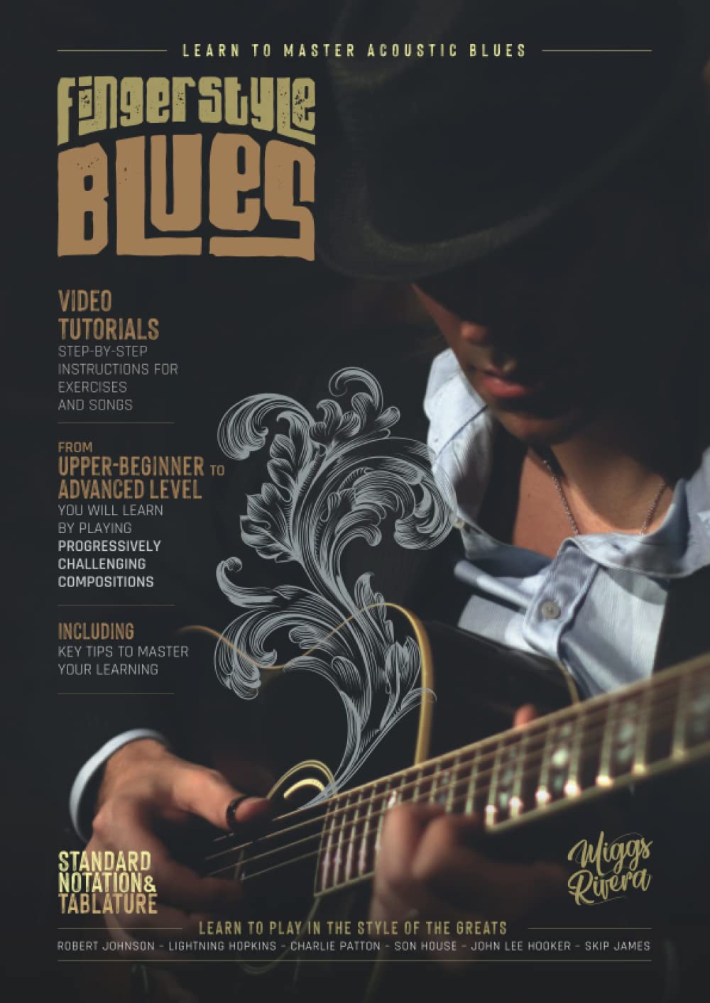 ler totalmente Fingerstyle Blues: Book with 40 tutorial videos