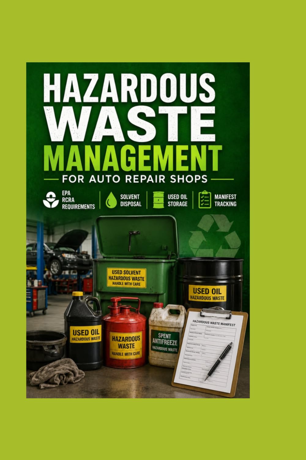 ler totalmente Hazardous Waste Management for Auto Repair Shops: EPA RCRA Requirements Solvent Disposal Used Oil Storage and Manifest Tracking