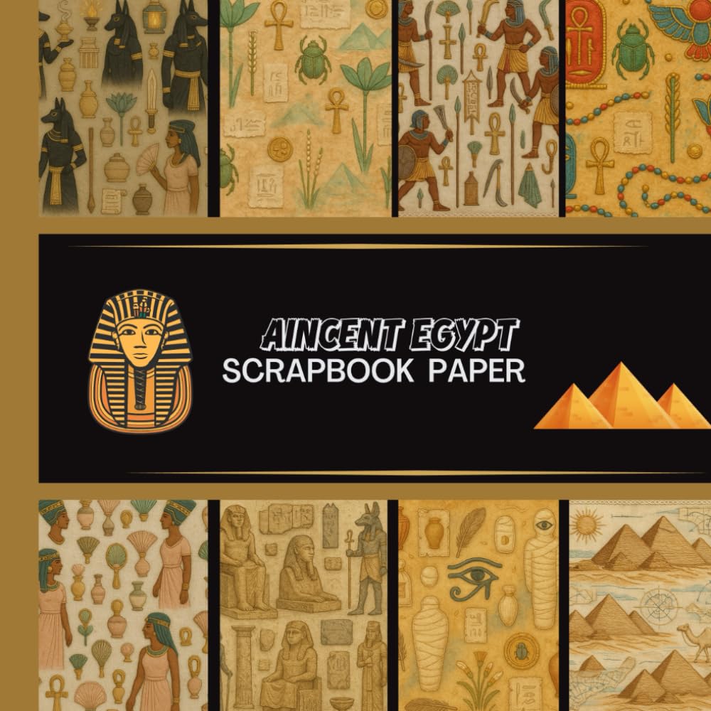 Ancient Egypt Scrapbook Paper: 20 Double Sided Sheets 8.5 x 8.5 for Scrapbooking, Mixed Media Art, Junk Journals, Crafting projects, Origami, and More baixar livro de graça