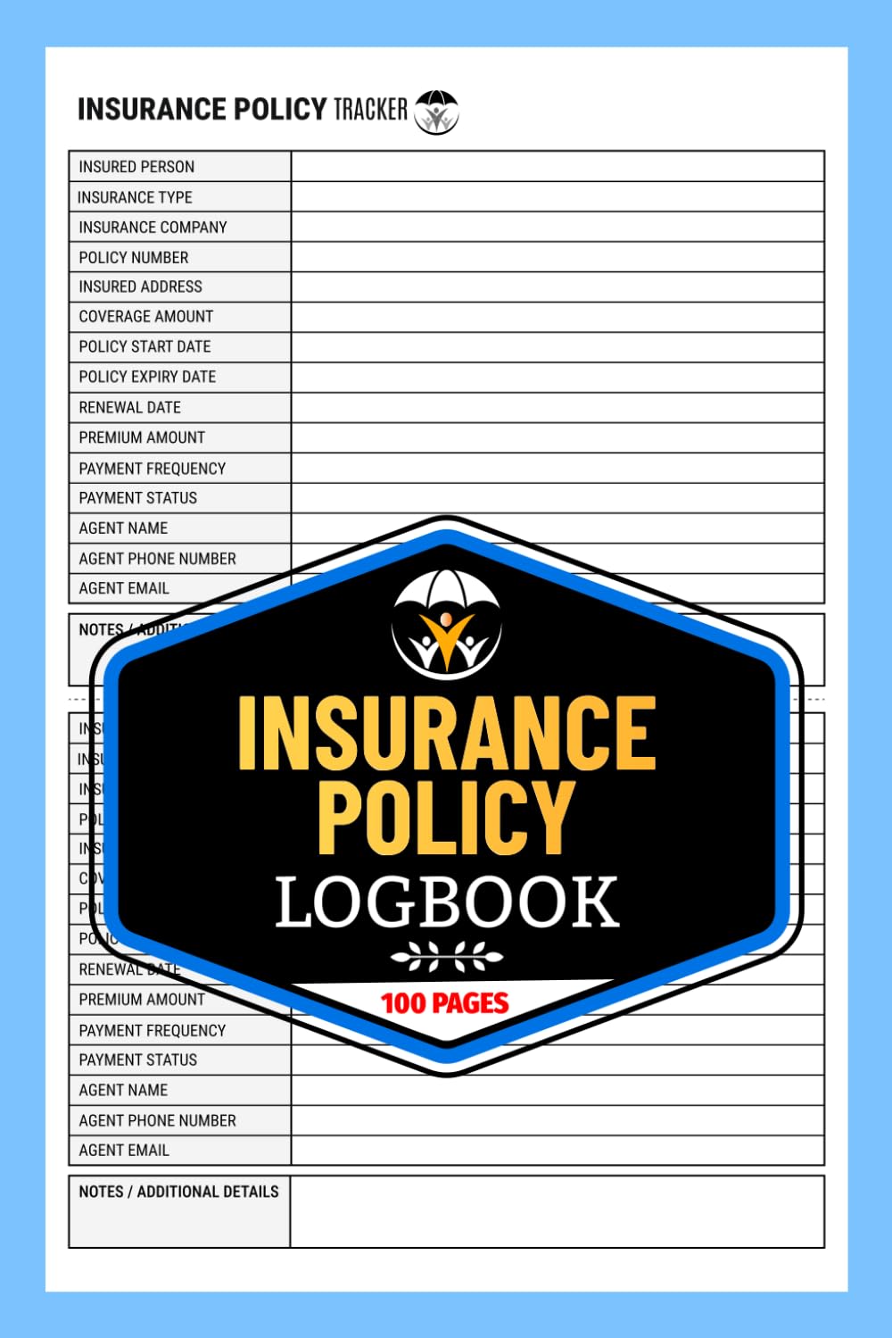 ler totalmente Insurance Policy Logbook: Family Insurance Information Tracker | Keep All Your Important Records In One Place | 100 Pages