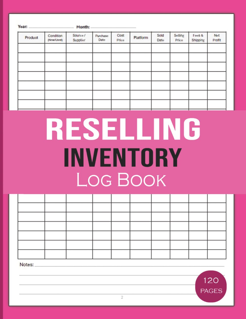 Reselling Inventory Log Book: Sales & Profit Tracker for Online Resellers | Track Cost, Fees, Shipping & Net Profit - 120 Pages baixar livro de graça