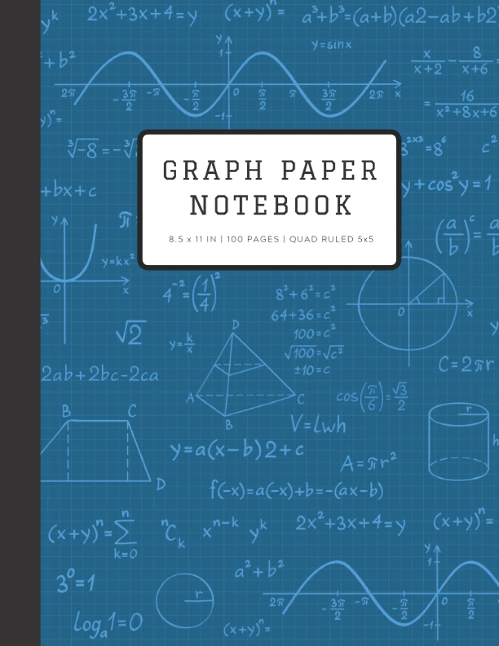 ler totalmente Graph Paper Notebook: Math and Science Graph Paper Composition Notebook for Students – Large 8.5 x 11 Inches, 100 Pages Quad Ruled 5x5 (5 Squares Per... & Geometry (Graph Paper Notebooks) Blue Cover