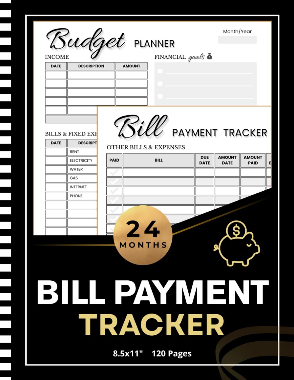 ler totalmente Bill Payment Tracker – 24 Months: Monthly Bill Payment Checklist & Calendar, Undated Planner for Household Finances, 8.5 x 11, 120 Pages