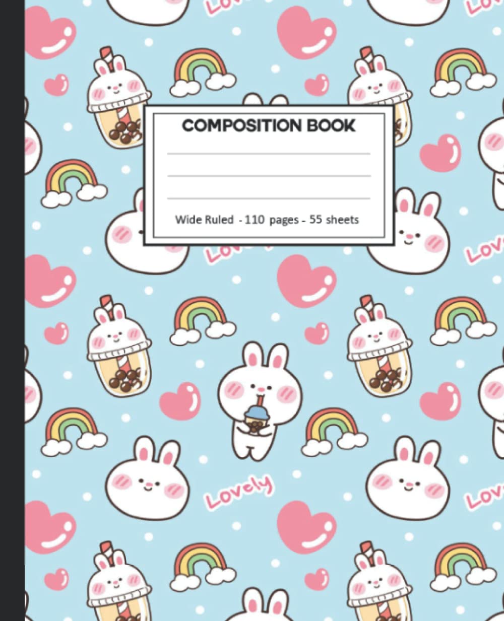 capítulo por capítulo baixar Composition Notebook: Kawaii Wide Ruled Blank Lined Composition Book Journal (7.5 x 9.25 in) Cute Notebooks for Girls Teens Kids School Planner Diary Writing Notes.