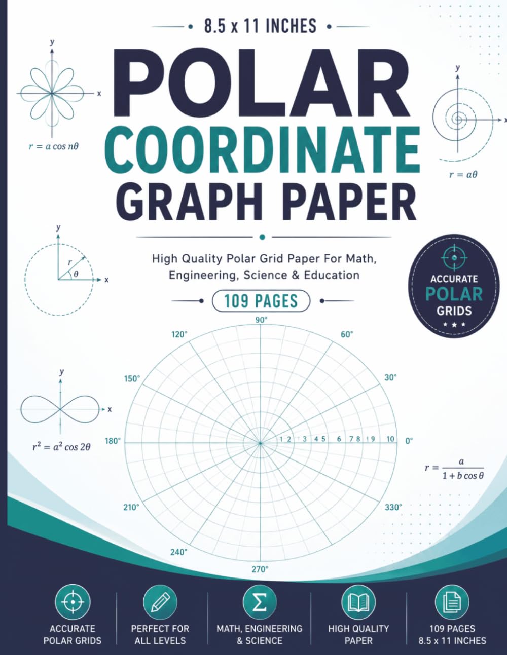 capítulo por capítulo baixar Polar Coordinate Graph Paper: High Quality Polar Grid Paper For Math, Engineering, Science & Education