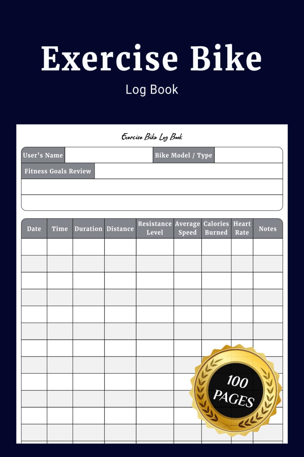 ler totalmente Exercise Bike Log Book: Simple Daily Bicycle Fitness Journal and Stationary Bike Training Record to Track Workouts Progress and Goals for Men Women and Seniors