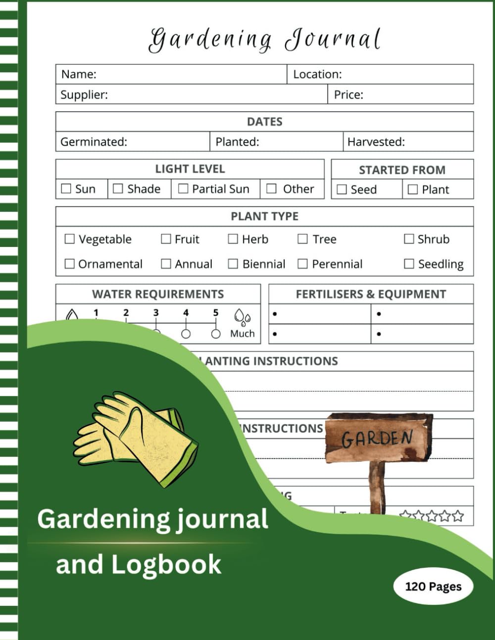 ler totalmente Gardening journal and Logbook: Gardening Notebook for Recording Plant Type, Detailed Organizer to Help You Grow and Maintain Your Plants