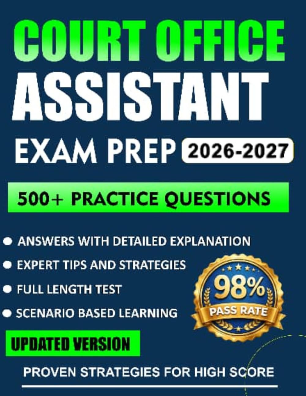 capítulo por capítulo baixar Court Office Assistant Exam Prep 2026-2027: Complete Study Guide with 500+ Practice Questions, 6 Full-Length Tests, Detailed Solutions, Smart Techniques, and Confidence-Building Review