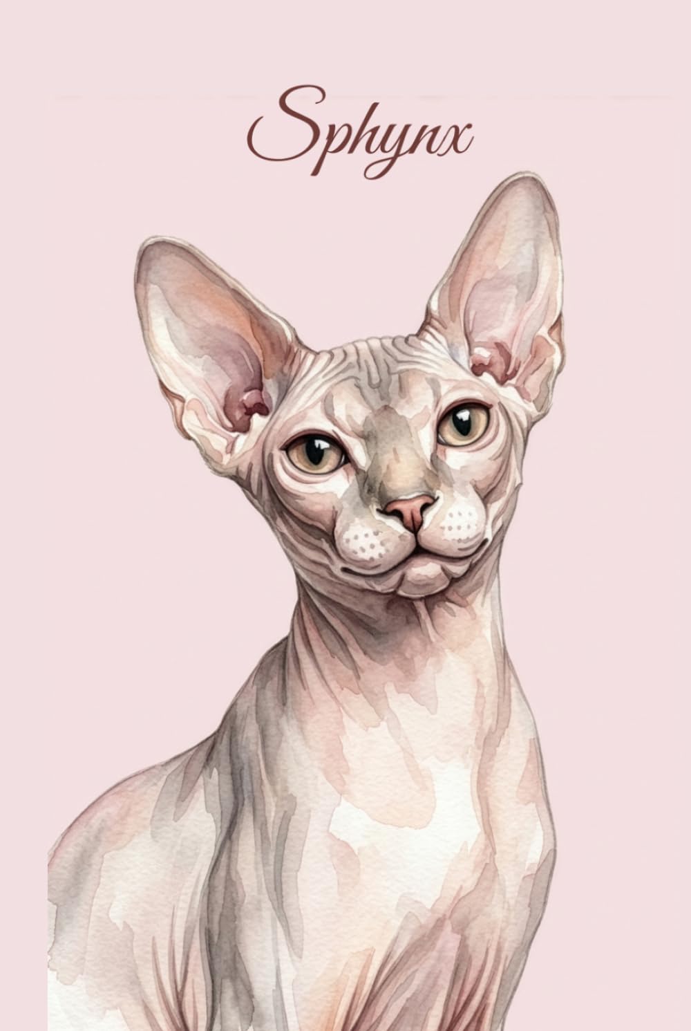 Lined Notebook 6x9: Sphynx Cat Notebook for Studying, Work, Note Taking | Cute Watercolor Cat Portrait Journal for School, College, University | Feline Lover Gift for Women, Men, Teens (Cat breeds) baixar o livro de graça
