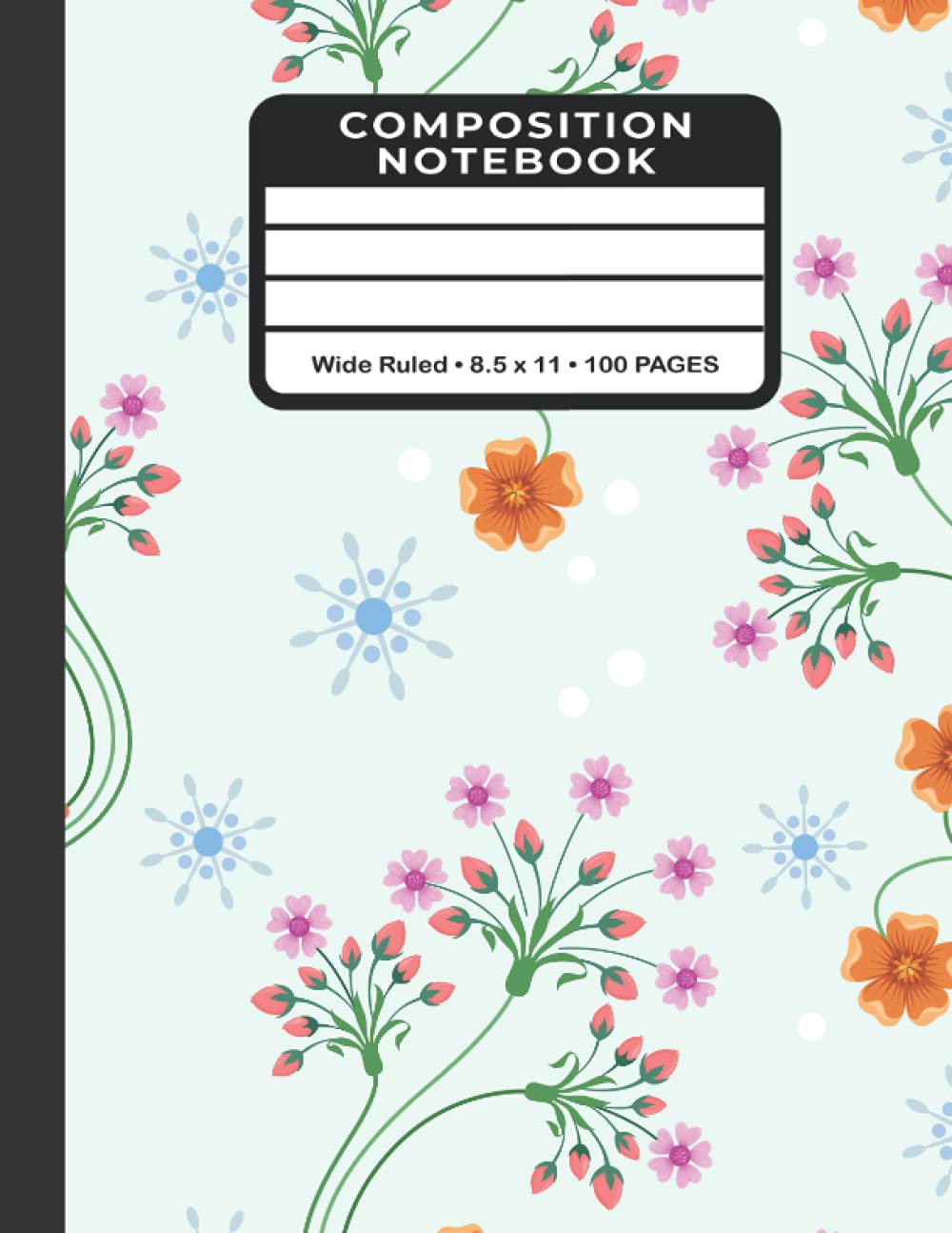 Composition Notebook Flowery Swirl Wide Ruled 8.5x11 100 Pages: Great Gift Idea | Back to School Notebook | Great for Journaling baixar o livro de graça