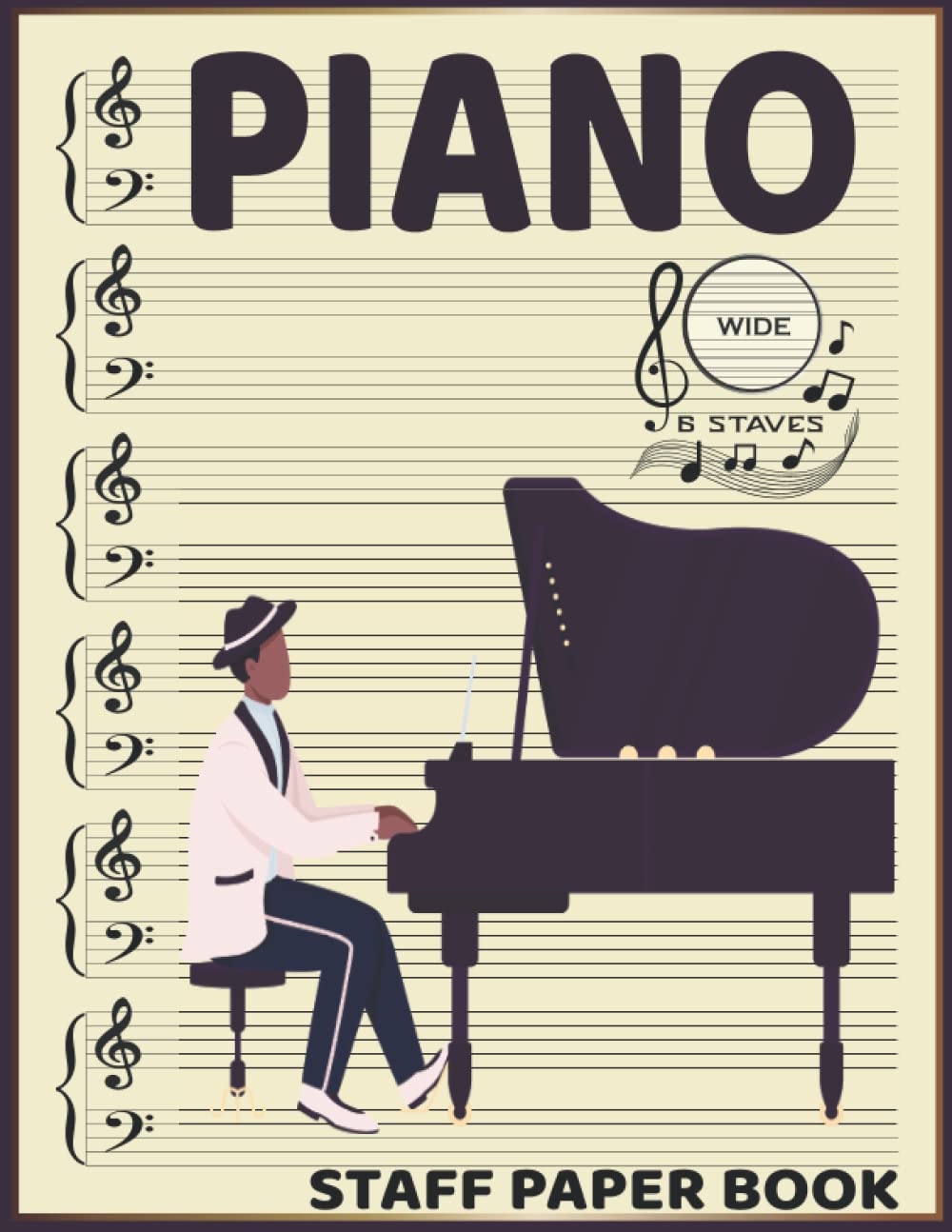 capítulo por capítulo baixar Piano Staff Paper: Beginner Sheet Music For Piano With 6 Grand-Staves | Afro Cuban Pianist Cover | Children's Songs Sheet Music For Composition And Theory Practice