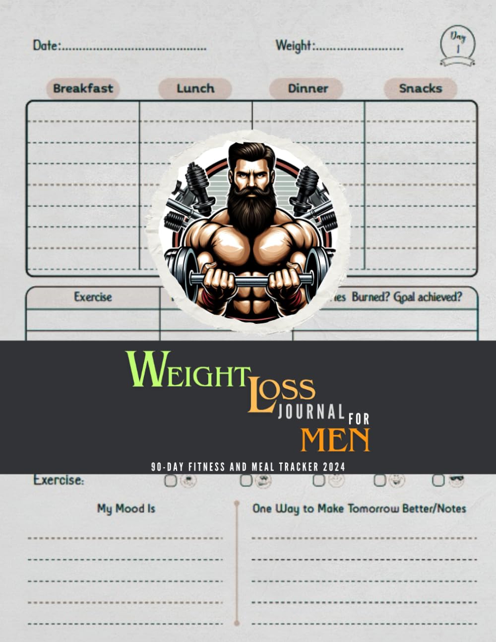 capítulo por capítulo baixar Weight Loss Journal for Men 90-day Fitness and Meal Tracker 2024: Daily Planner and Logbook to Record