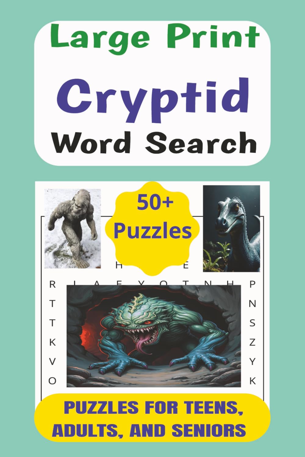 Cryptids Word Search Book: Easy to Read Word Search Puzzle Book about Cryptids, including Bigfoot, Yeti, Loch Ness Monster, etc... | LARGE PRINT, 6x9... 50+ Puzzles... Gift for Cryptid Enthusiasts baixar livro de graça