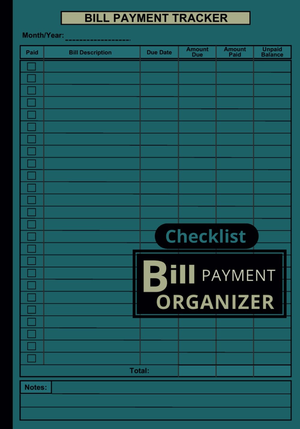 ler totalmente Monthly Bill Tracker Checklist: Monthly Bill Planner Organizer, Bill Payment Checklist Tracker, Log Book Notebook for Financial Budgeting, Small... Personal Finance ( 120+ Pages "7x10" Inches )