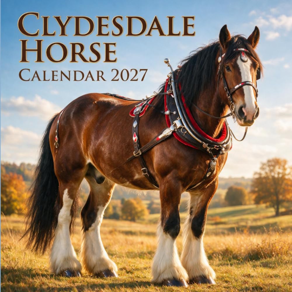 Clydesdale Horse Calendar 2027: Majestic Draft Horses Throughout the Year