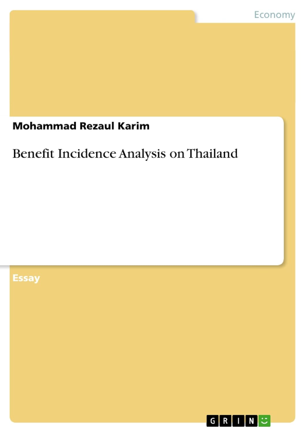 Benefit Incidence Analysis on Thailand (English Edition) baixar livro de graça