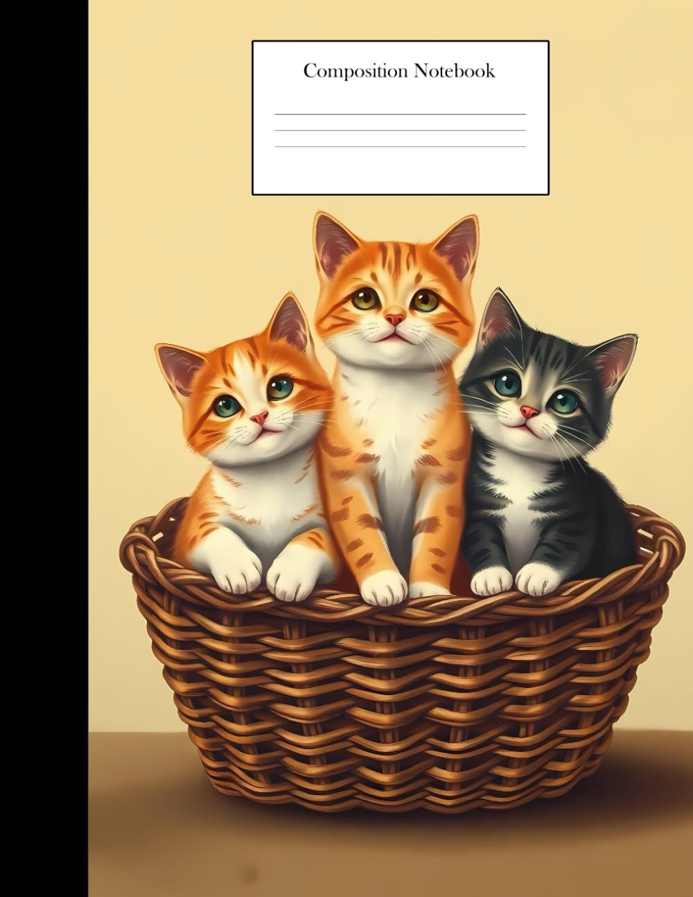 capítulo por capítulo baixar Composition Notebook: Wide Ruled: Vintage Aesthetic Cover: Three Cats In a Wicker Basket