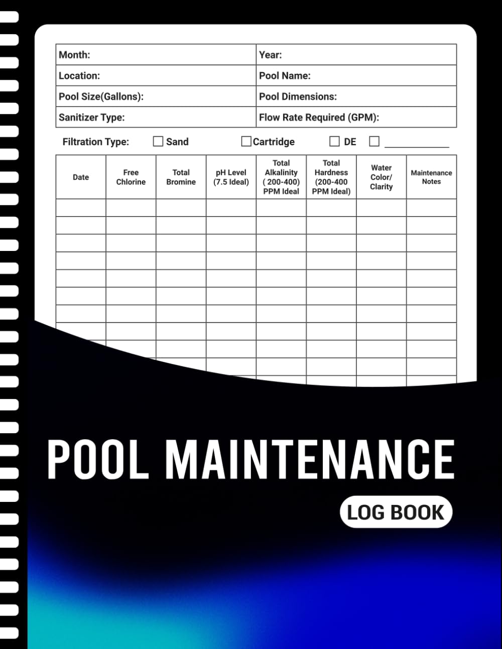 Pool Maintenance Log Book: Track Daily Water Balance and Cleaning Tasks Effortlessly, 120 Pages (8.5" x 11" Inches) baixar o livro de graça