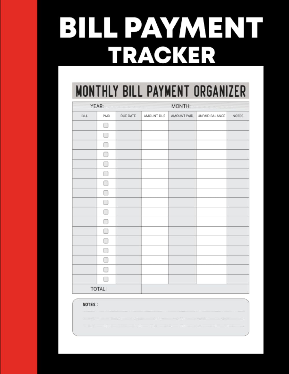 Monthly bill payment tracker: Simple planner for budgeting financial/Payments organizer and ledger/Expence finance and bill tracker notebook/Home budget spreadsheet baixar livro de graça