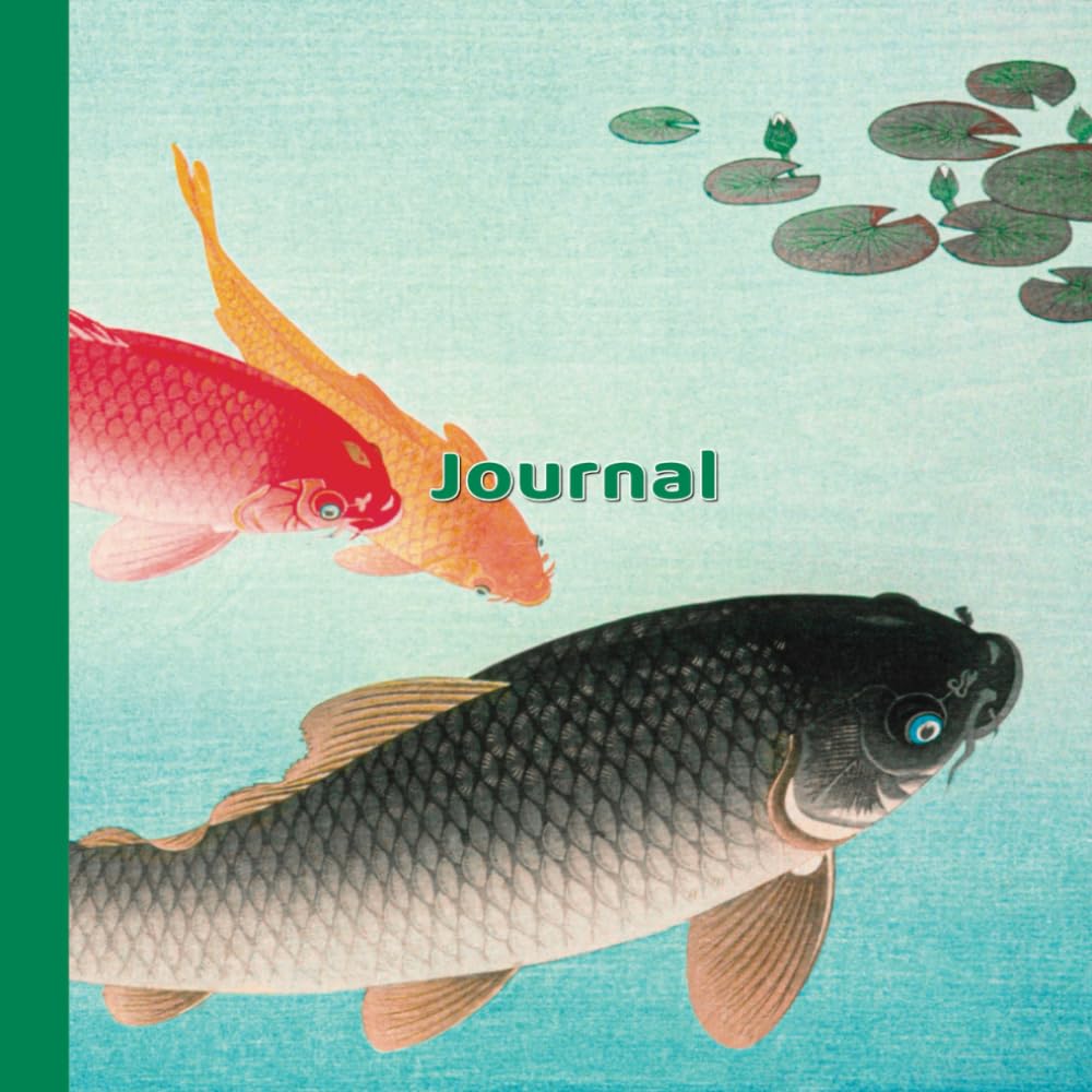 Lined Journal Notebook For Men & Women: Wide Ruled 120 Pages 8.5 x 8.5 in | Carp Vintage Japanese Art | Aesthetic Design baixar o livro de graça