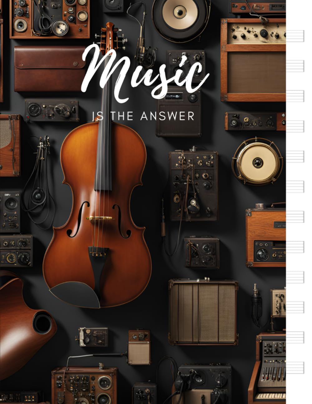 ler totalmente Music is The Answer: Cute Blank Sheet Music Notebook, Standard Music Staff Paper and Ruled Notebook for Songwriters, 120 Pages 8 X 11 inches (21 cm X 27 cm), White Paper Artistic Cover