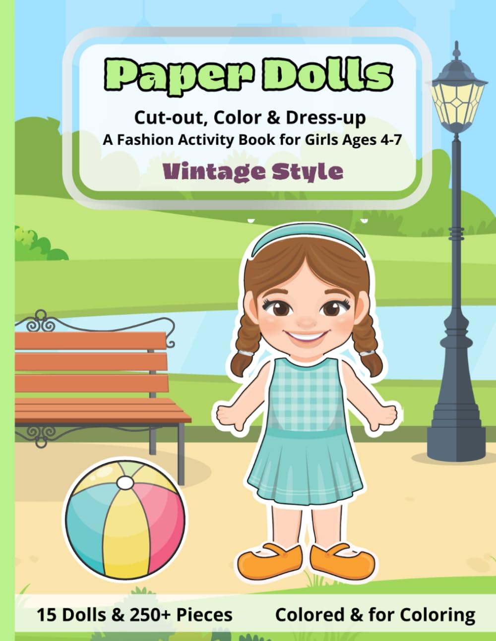 ler totalmente Paper Dolls – Cut-Out, Color & Dress-Up Fashion Activity Book for Girls Ages 4-7 | Vintage Style: Easy and Creative Papercraft & Coloring Fun for Kids