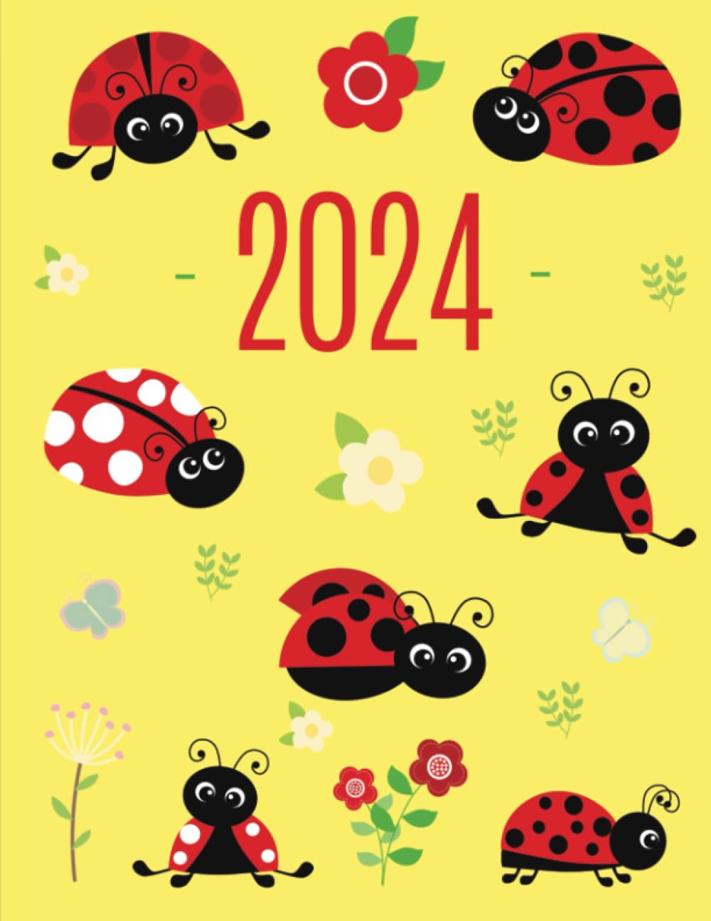 ler totalmente Ladybug Daily Planner 2024: Make 2024 a Productive Year! | Cute Weekly Organizer with Red Insect | January–December (12 Months)