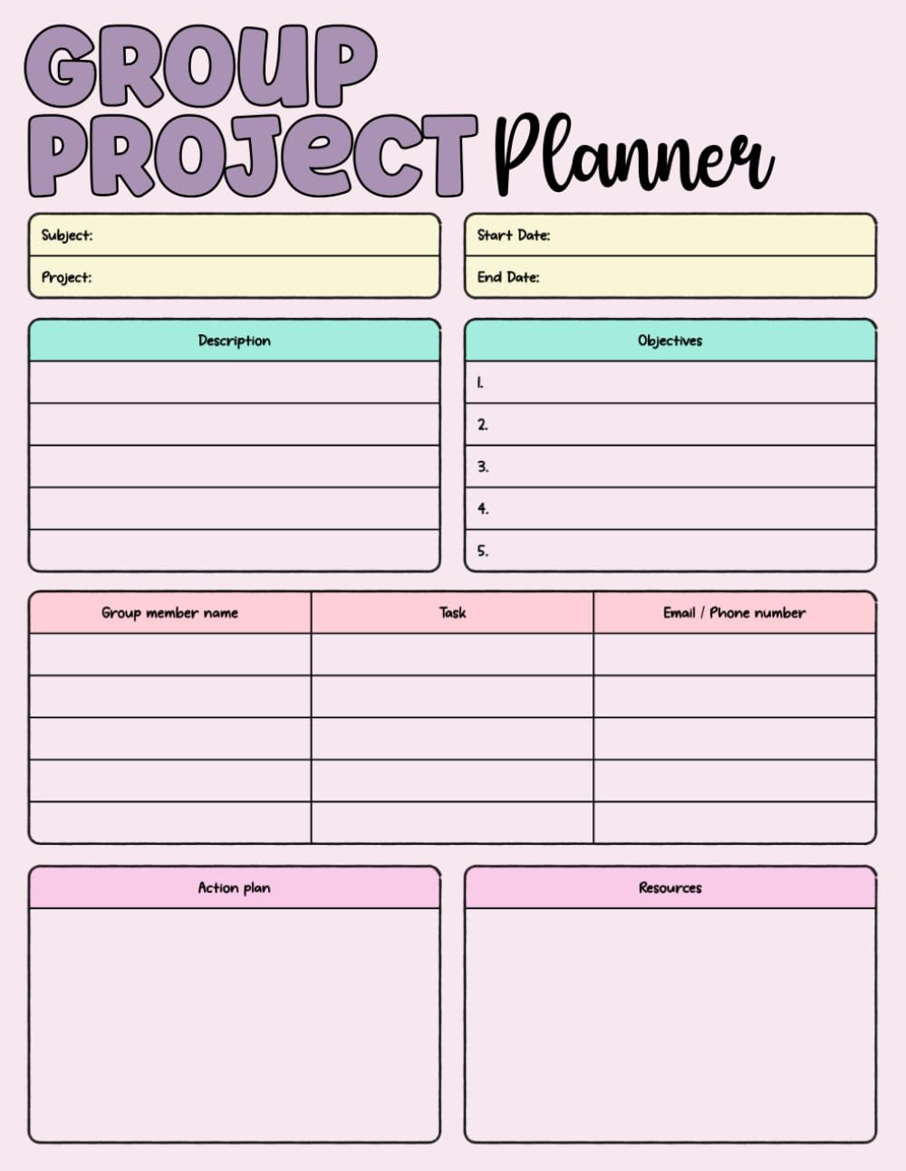 capítulo por capítulo baixar Group Project Planner: Project Plan Notebook for Collaboration Organizer designed for Teams, Professions, Students and Teachers
