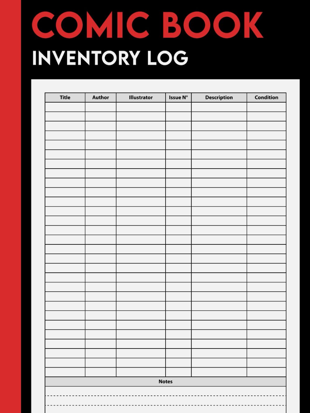ler totalmente Comic Book Inventory Log: Inventory Record Book Ideal for Comic Book Collectors.