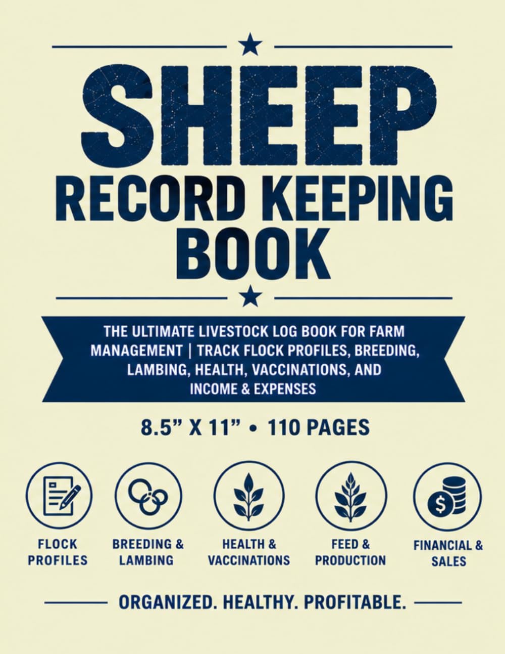 Sheep Record Keeping Book: The Ultimate Livestock Log Book for Farm Management | Track Flock Profiles, Breeding, Lambing, Health, Vaccinations, and Income & Expenses baixar o livro de graça