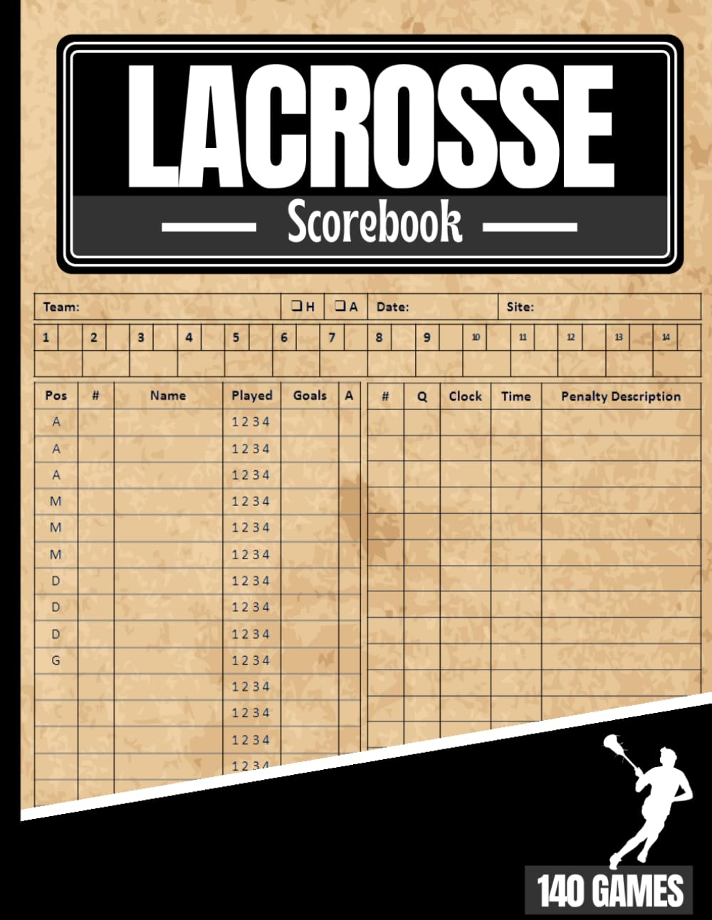 Lacrosse Scorebook: Detailed Score Keeping for 140 Matches - 8.5x11, 141 Pages baixar livro de graça