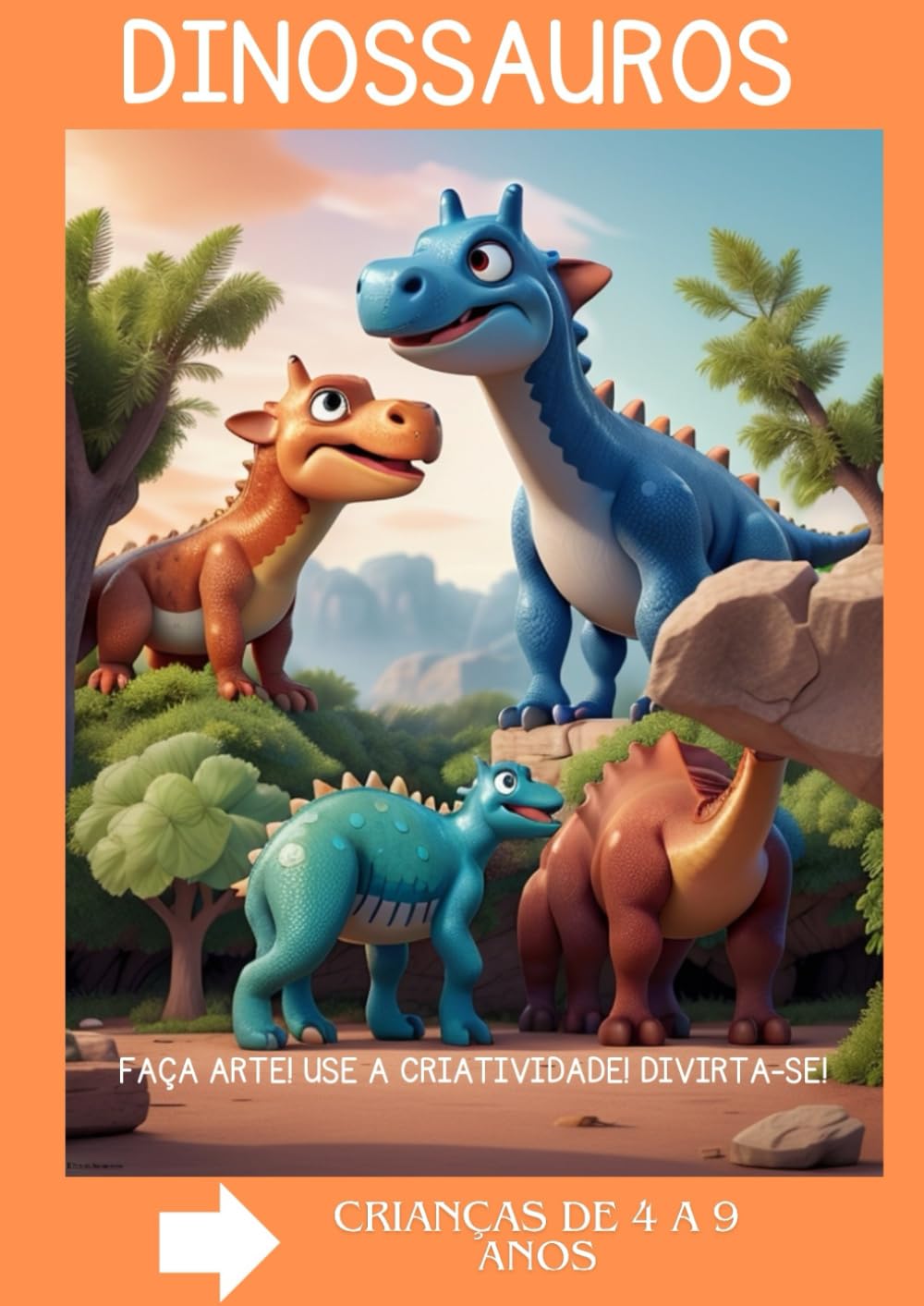 Dinossauros: Faça arte! Use a criatividade! Divirta-se! (Portuguese Edition) baixar livro de graça