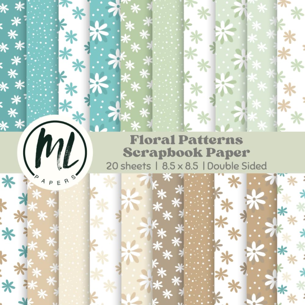 capítulo por capítulo baixar Floral Patterns Scrapbook Paper Pad: Earthy Tones Flower Scrapbook Paper, Neutral Spring Craft Paper for DIY Card Making, Scrapbooking, Junk... Paper, Double-Sided, 8.5 x 8.5 inch