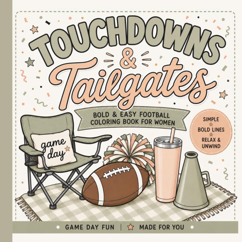 capítulo por capítulo baixar Touchdowns & Tailgates: Bold & Easy Football Coloring Book For Women