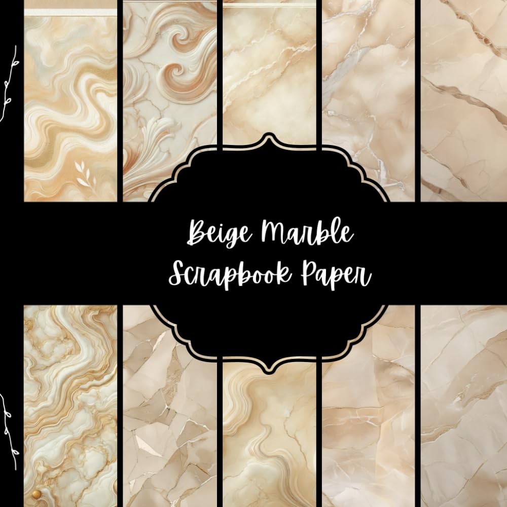 ler totalmente Beige Marble Scrapbook Paper, Neutral Stone Junk Journal Paper, Abstract Decorative Paper, DIY Projects, Origami, Collage Sheets, Decoupage Paper, 10 Designs, Double SIded