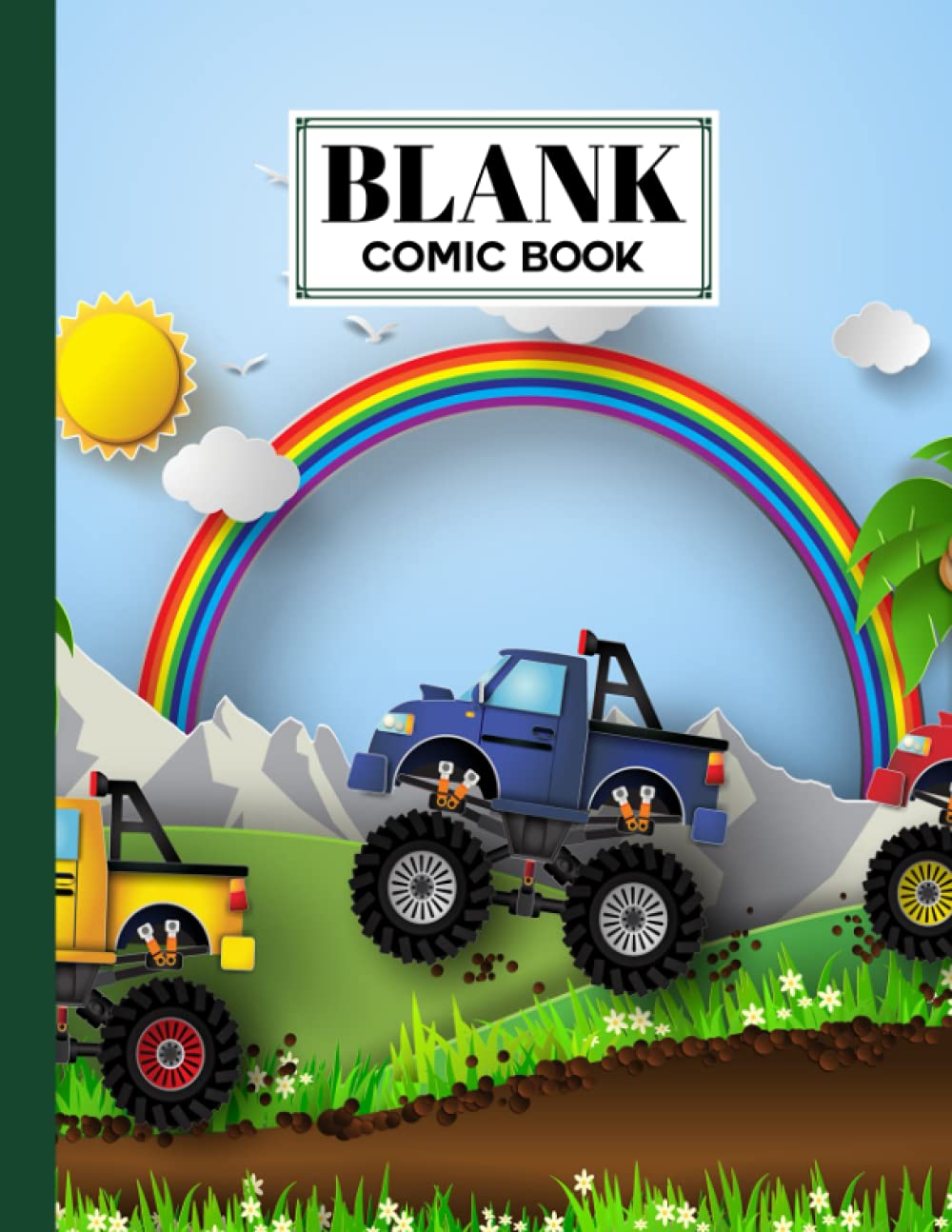 capítulo por capítulo baixar Blank Comic Book: Premium Monster Truck Cover Blank Comic Book, Create Your Own Story, Journal, Notebook, Sketchbook for Kids and Adults, 120 Pages - Size 8.5" x 11" Notebook by Florian Benz