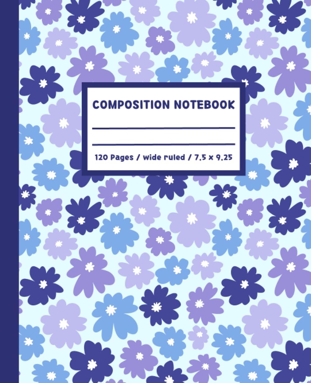 ler totalmente Wide Ruled Composition Notebook: Blue Lavender Floral Aesthetic Journal | Cute School Supplies for Teen Girls