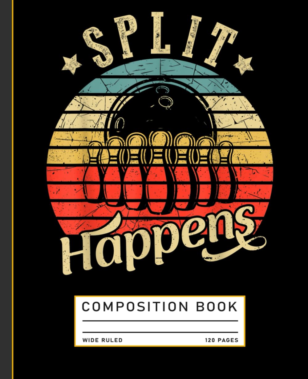 ler totalmente Bowling Notebook: Split Happens Vintage Journal