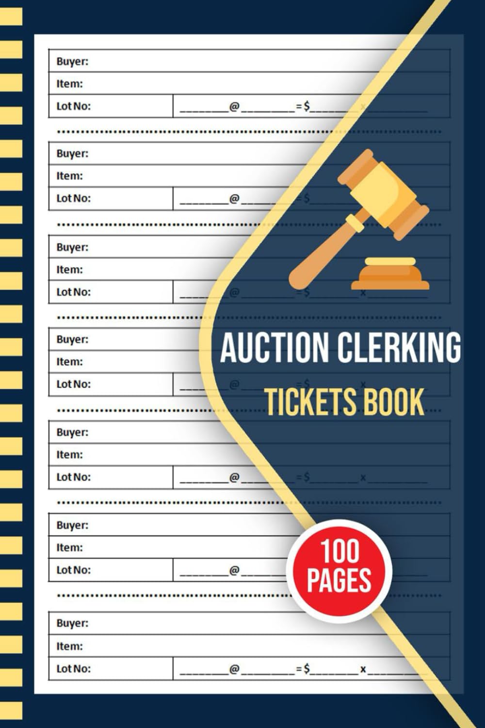 Auction Clerking Tickets Book: Bid Tracking & Sale Management Logbook | Auctioneer Ticket Record Journal | Auction Clerk Ticket Forms | Single-Sided baixar livro de graça
