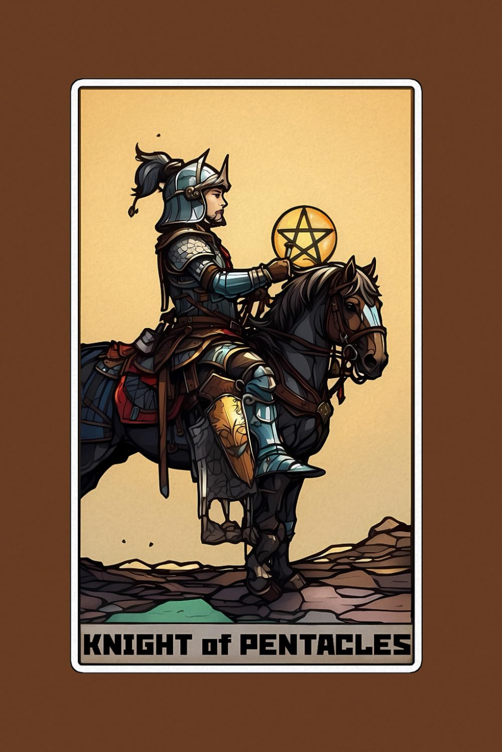capítulo por capítulo baixar Knight of Pentacles - Tarot Card Notebook - Card No.67 (Color Ed.): A5 Ruled Lined Tarot Journal Diary Sketchbook Notebook - Knight of Pentacles (Diligence and Responsibility)