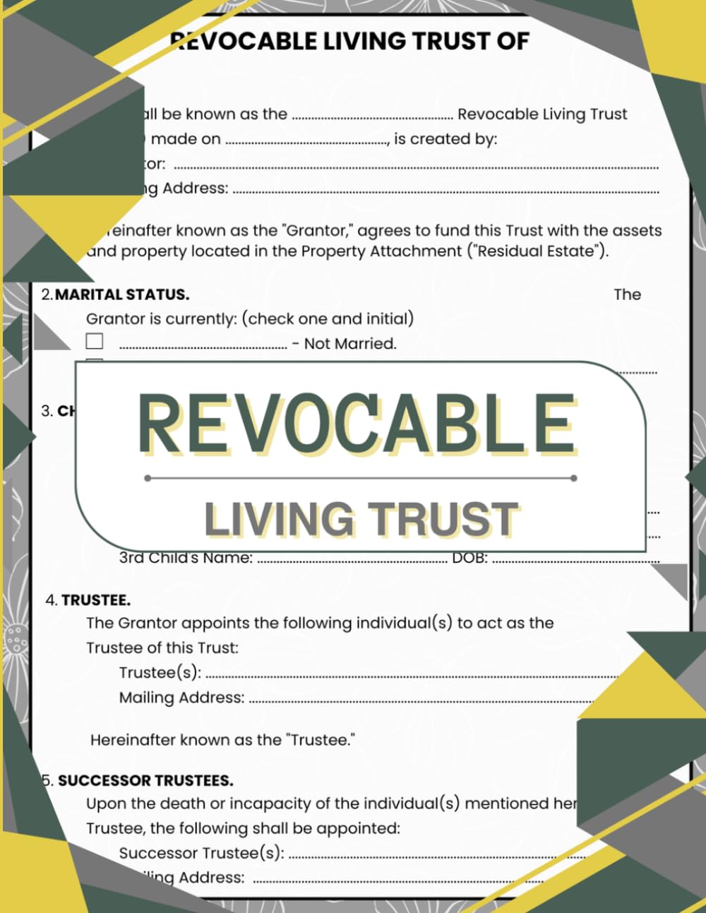 capítulo por capítulo baixar Revocable Living Trust Form Book: Estate Planning Organizer with 8 Identical 11-Page Template Sets