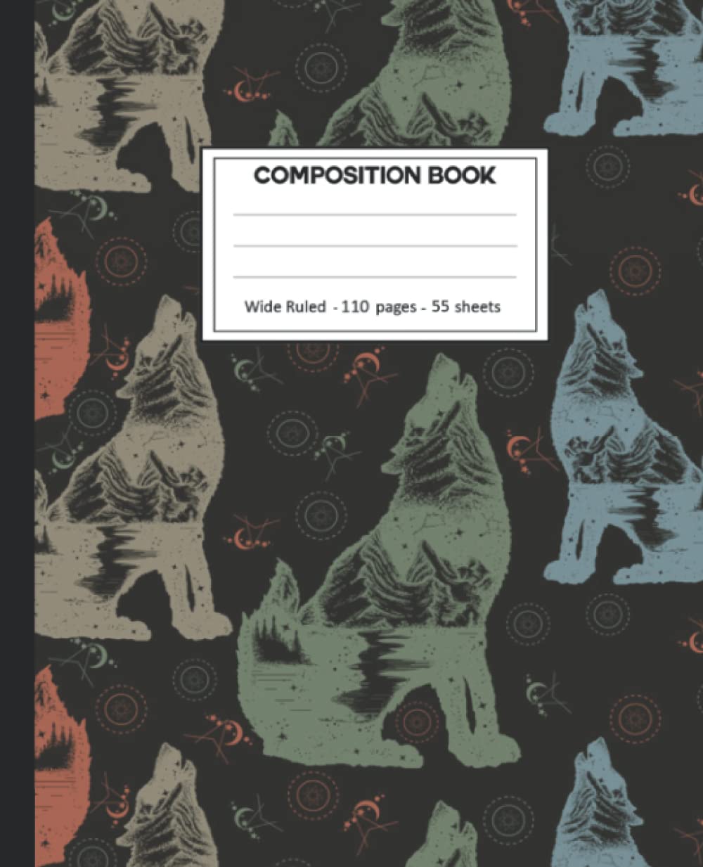 ler totalmente Composition Notebook: wolves Pattern College Ruled Lined Comp Book.