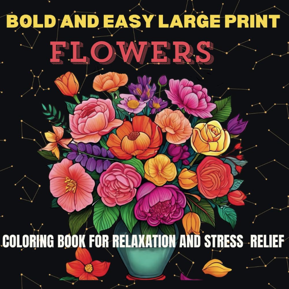 ler totalmente Bold And Easy Large Print Coloring Book:Stunning Simple Relaxing Flowers for Adults, Seniors,Beginners, Dementia,Anxiety,Depression Relief Featuring 100 Simple and Big Designs (Bold & Easy Coloring)