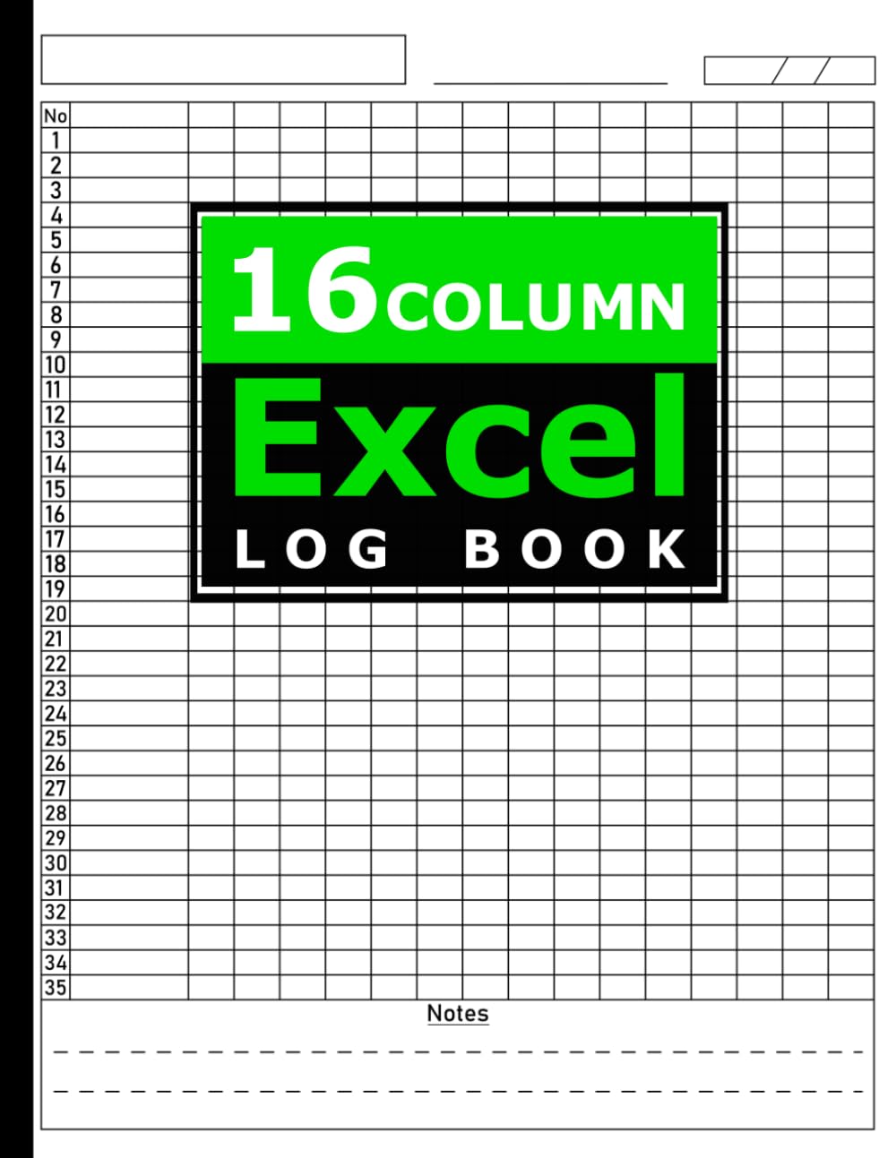 16 Column Excel Log Book: Blank Spreadsheet Notebook for Data Tracking, Accounting & Budgeting | 120 Pages – 8.5 x 11 in baixar livro de graça