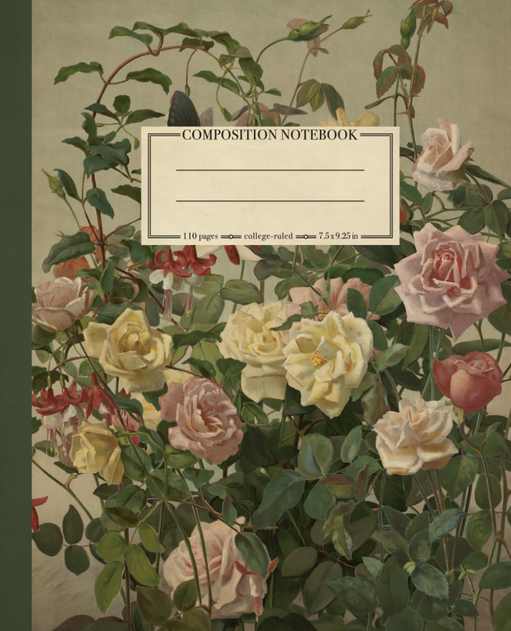ler totalmente Composition Notebook College Ruled with Yellow and Pink Rose Flowers Vintage Illustration: Floral Aesthetic Journal for School, College, Office, and Work | Wide Lined | 110 Pages | Size: 7.5" x 9.25"